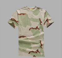 Thumbnail for Mesh Round Neck Foreign Military Camouflage T-shirt Military Fan Camouflage Short Sleeves