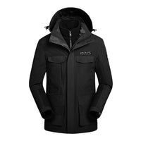 Thumbnail for Winter Men Ski Jacket Waterproof Windproof Breathable Warm Softshell Long Sleeved Coat