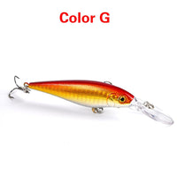 Thumbnail for 10PCS Minnow Fishing Lures Laser Hard Artificial Bait 3D Eyes 11cm 10g Fishing Wobblers Crankbait Minnows 6