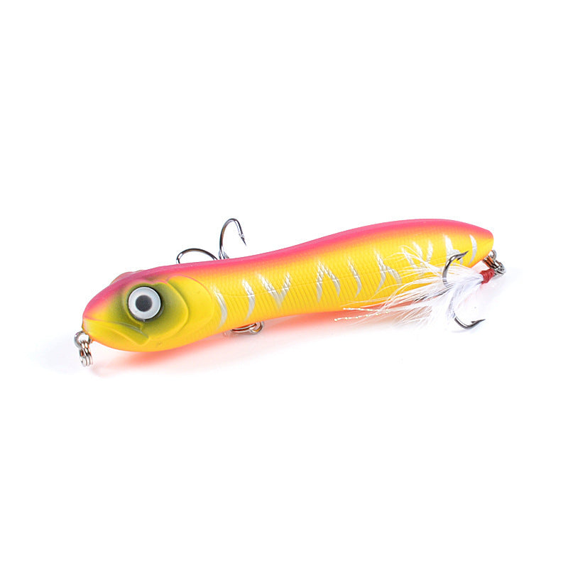 Luya Floating Type Fishing Bait Plastic Hard Bait Feather Hook