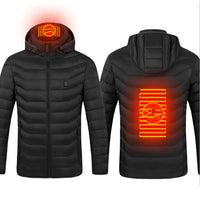 Thumbnail for New Heated Jacket Coat USB Electric Jacket Cotton Coat Heater Thermal Clothing Heating Vest Men's Clothes Winter