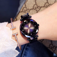 Thumbnail for Rose Gold Women Watches Fashion Diamond Ladies Starry Sky Magnet Watch Waterproof Female Wristwatch