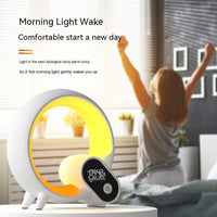 Thumbnail for Creative Q Light Analog Sunrise Digital Display Alarm Clock Bluetooth Audio Intelligent Wake-up Q Colorful Atmosphere Light