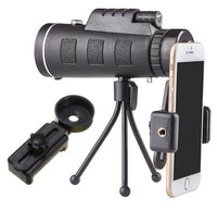 Thumbnail for Compatible with Apple, Monocular Telescope Zoom Scope with Compass Phone Clip Tripod