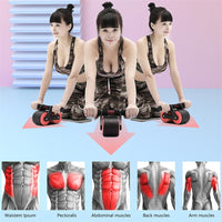 Thumbnail for Double Wheel Abdominal Exerciser Women Men Automatic Rebound Ab Wheel Roller Waist Trainer Gym Sports Home Exercise Devices