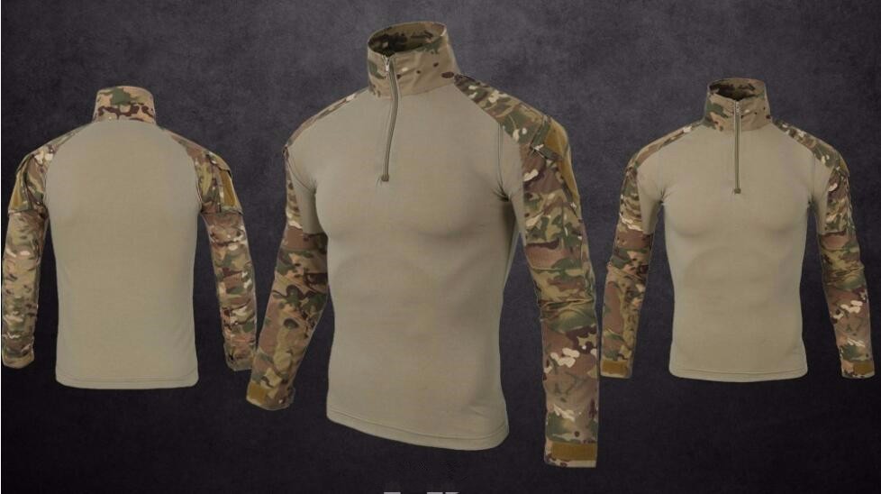 Army Tactical Military Uniform Airsoft Camouflage War Proven Shirt Fast Attack Long Sleeve Shirt War Strike