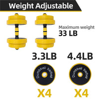 Thumbnail for Adjustable Dumbbell Barbell Weight Pair, Free Weight, Multifunction, Home