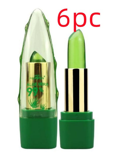 Aloe Vera Gel Color Changing Lipstick Gloss Moisturizer Anti-drying Desalination Fine-grain Lip Blam Care